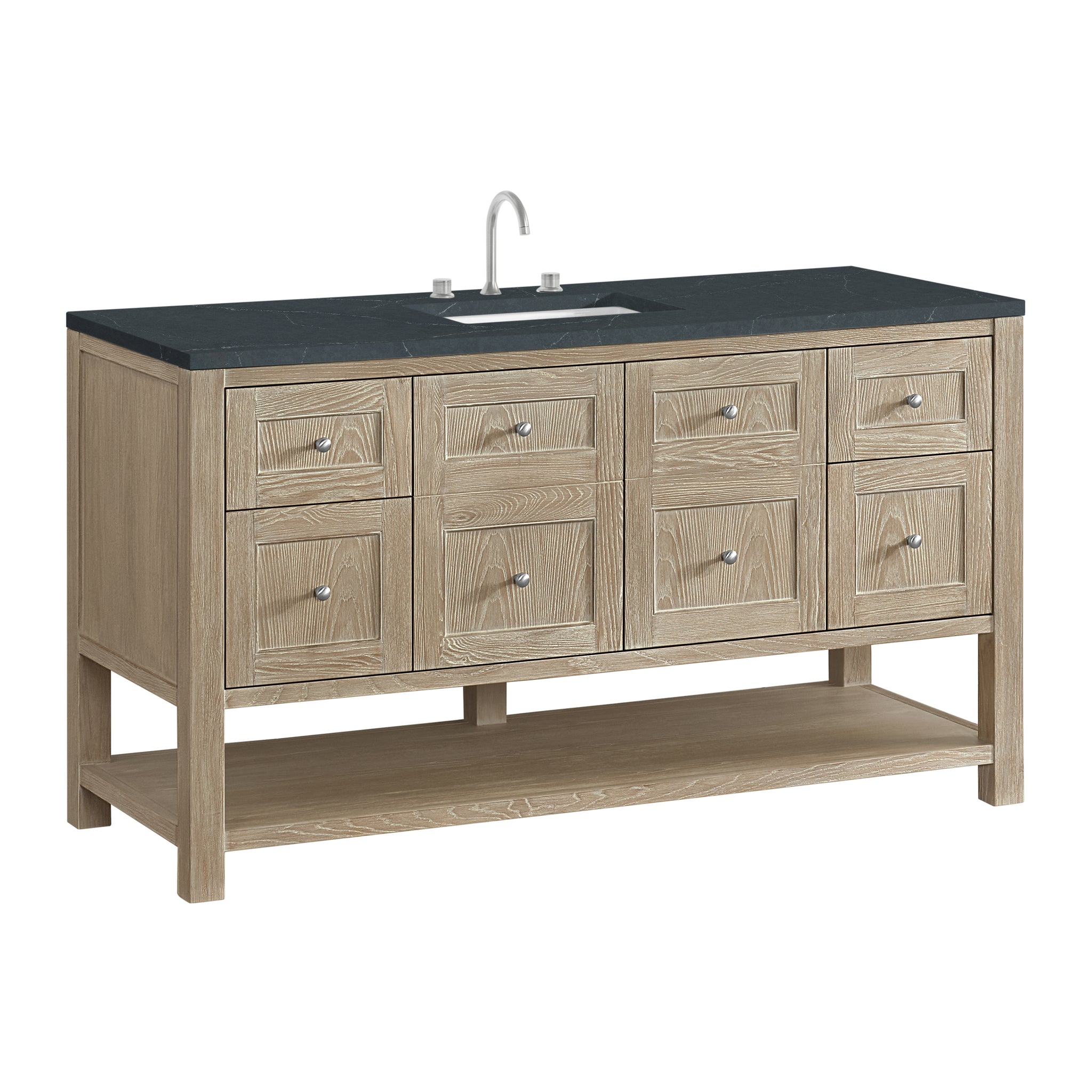 James Martin Breckenridge 60" Single Bathroom Vanity, Whitewashed Oak, view 36