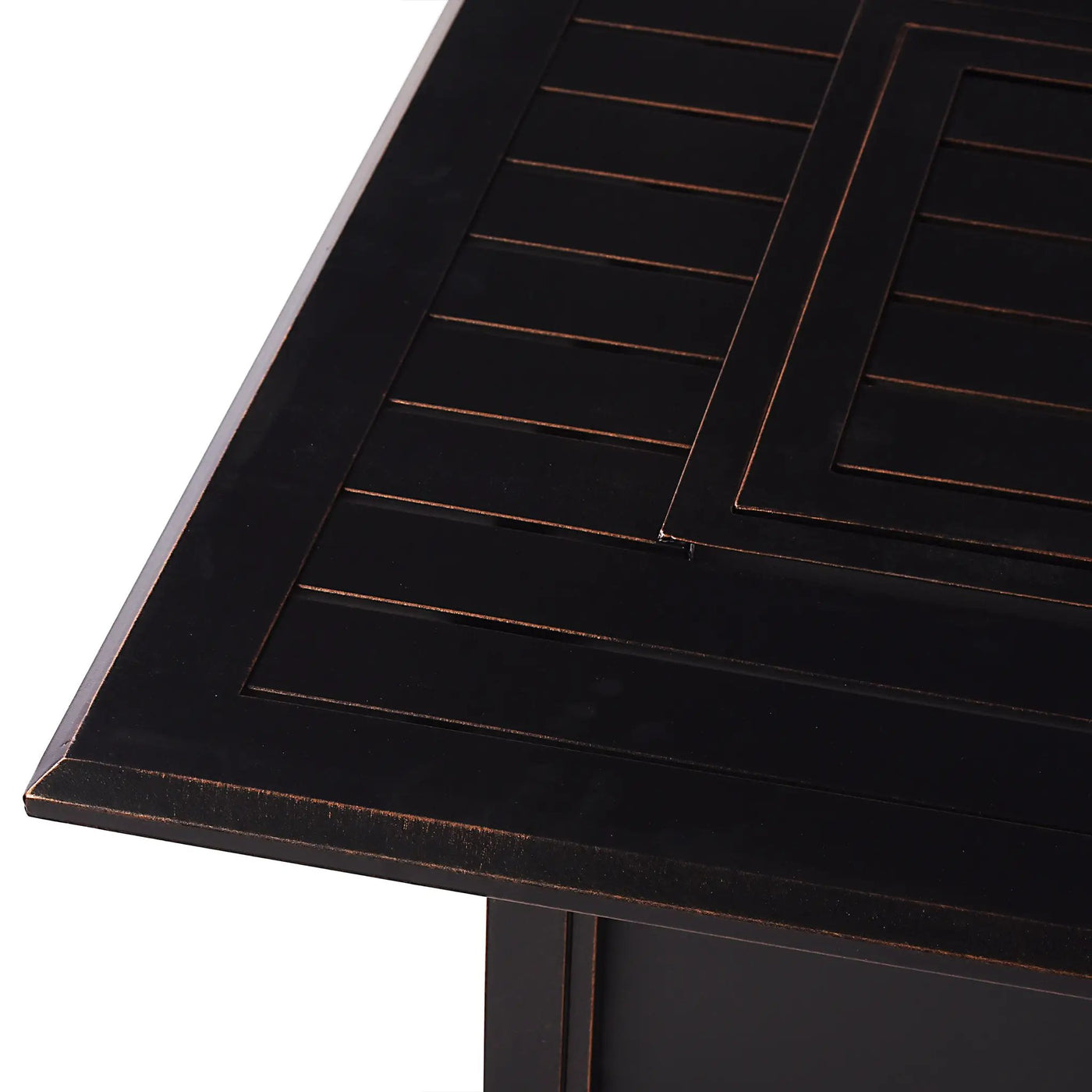 Aluminum 46-in Rectangular Propane Fire Table, Beads, Covers and Lid by Sharicks