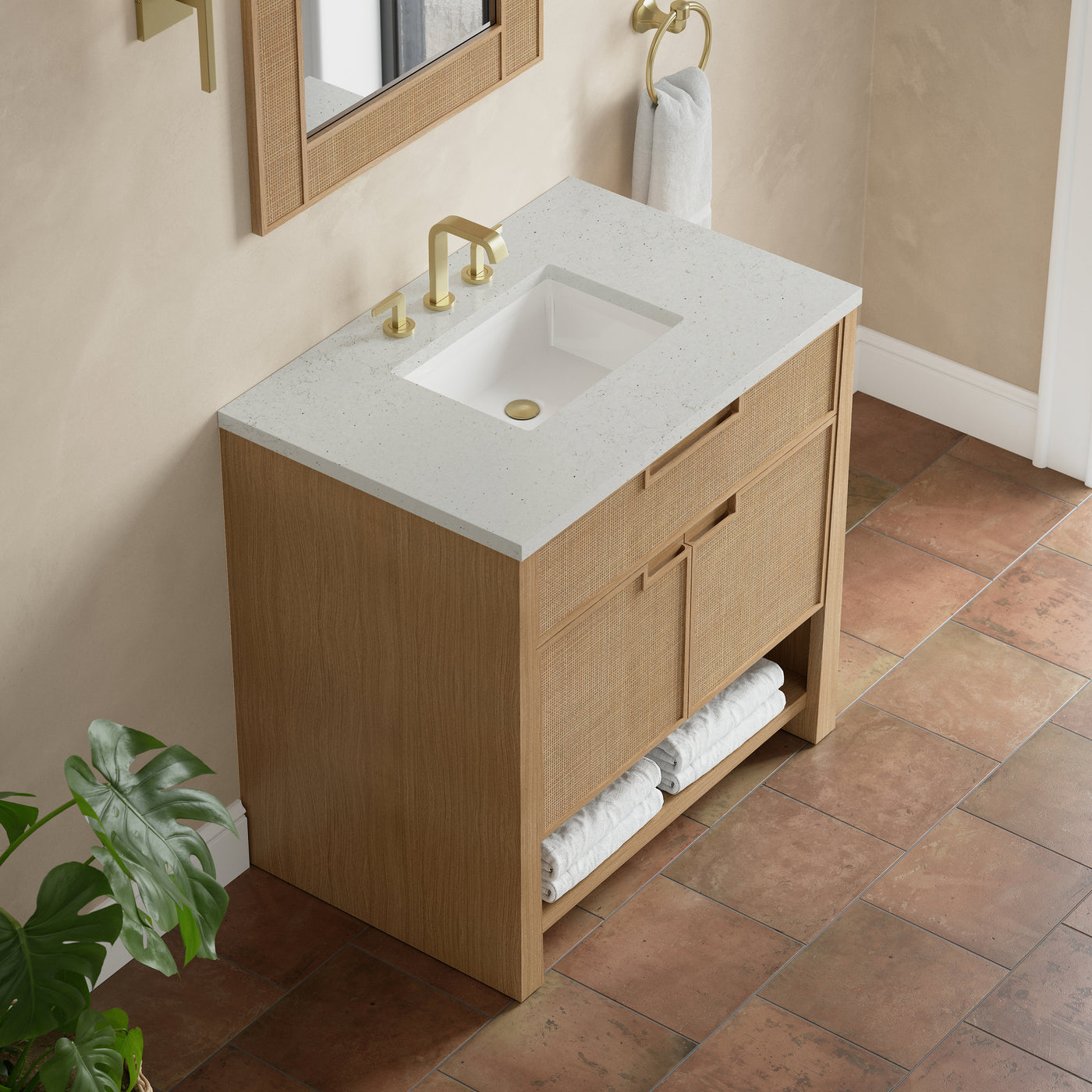 James Martin Solene 36" Single Bathroom Vanity, Seaside Oak, view 25
