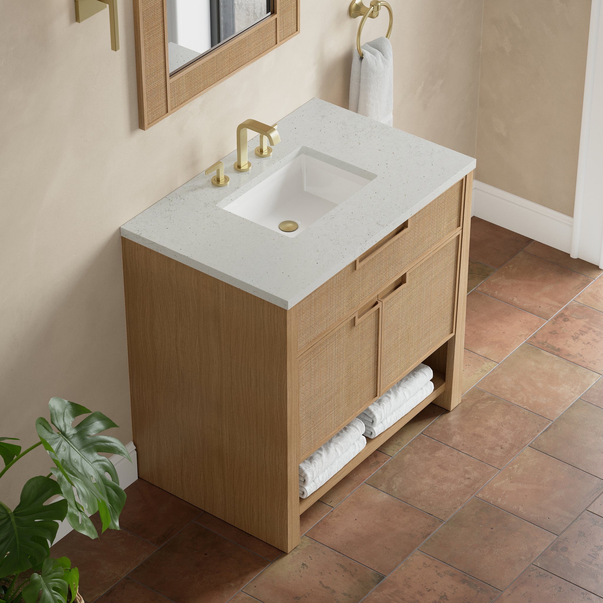 James Martin Solene 36" Single Bathroom Vanity, Seaside Oak, view 25