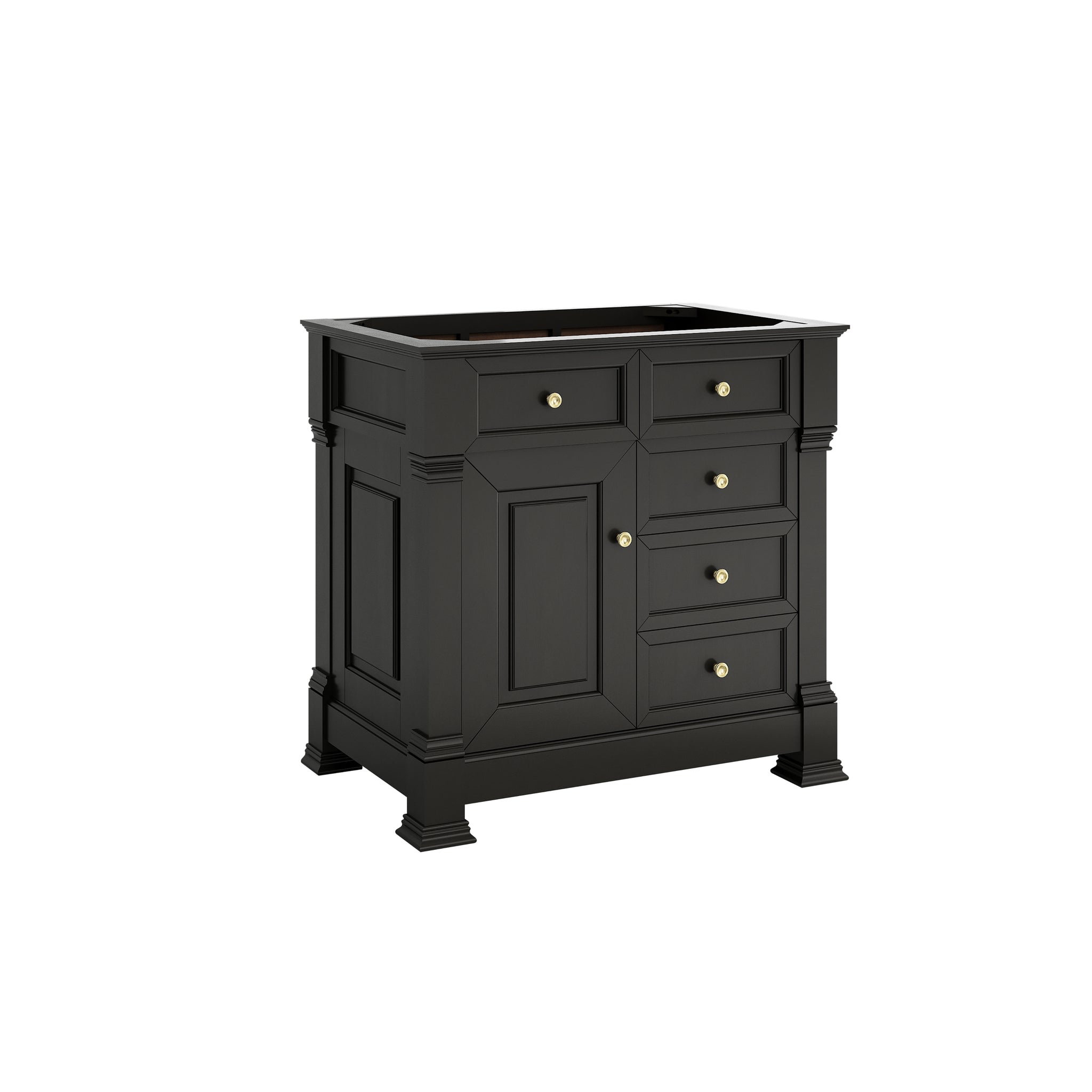 James Martin Brookfield 36" Single Bathroom Vanity, Black Onyx, cabinet without a countertop