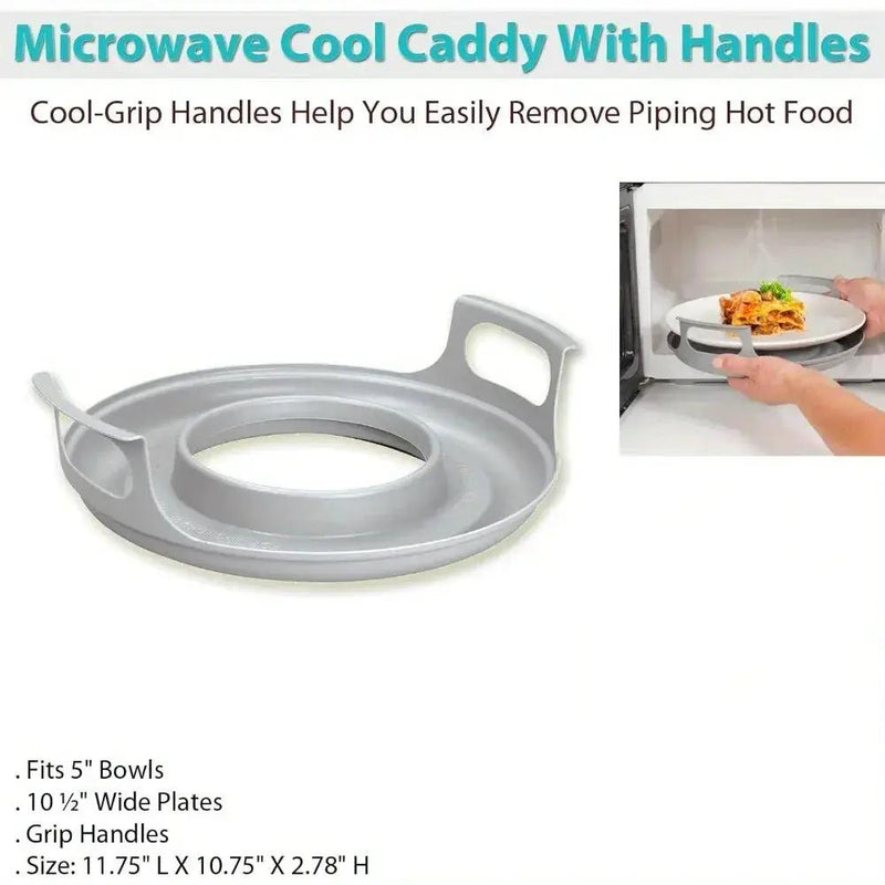 Microwave Caddy - with Handles Plastic by House Of Avana