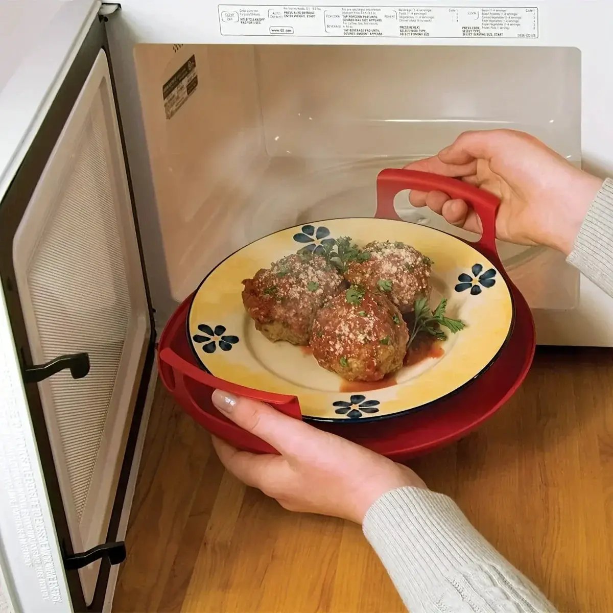 Microwave Caddy - with Handles Plastic by House Of Avana