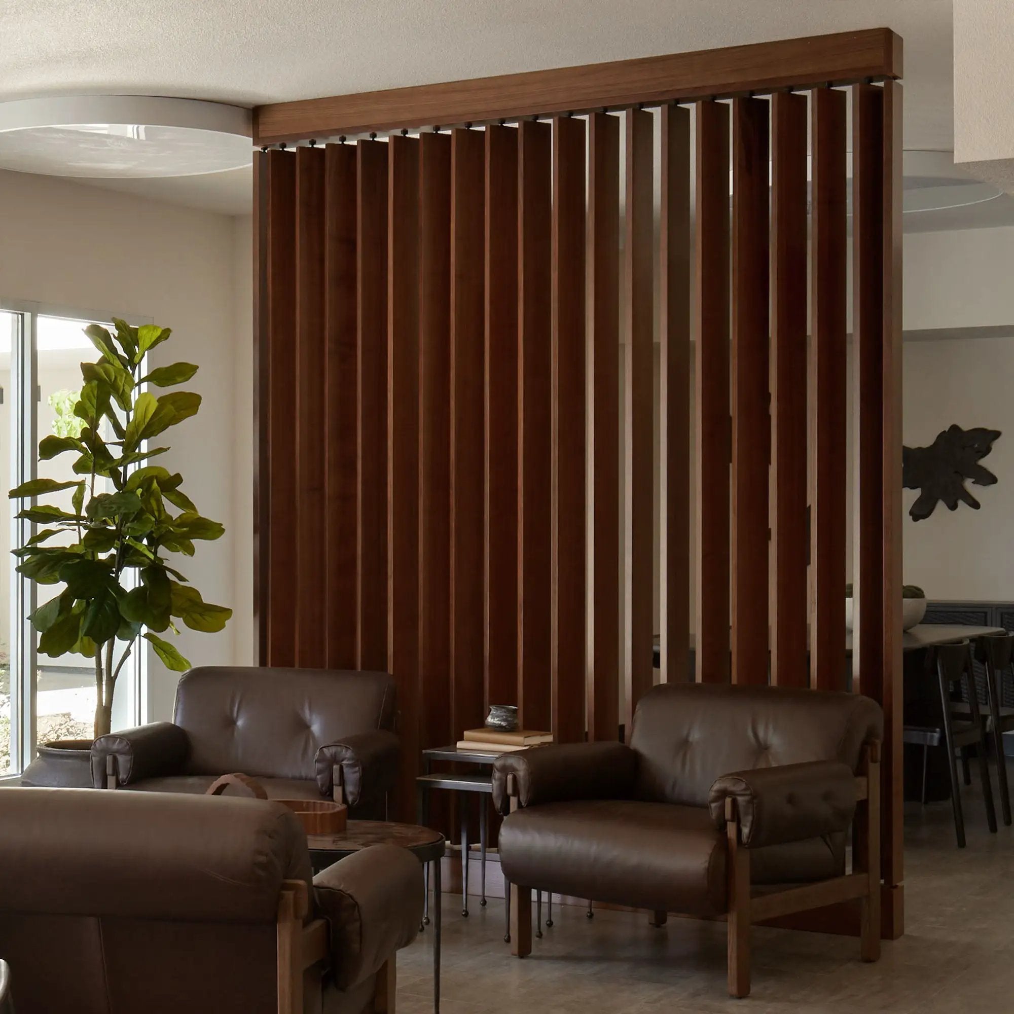 Wood Slat Room Divider by andor willow