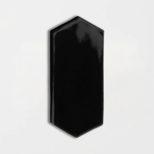 Midnight Glossy Picket Ceramic Tiles 3x6