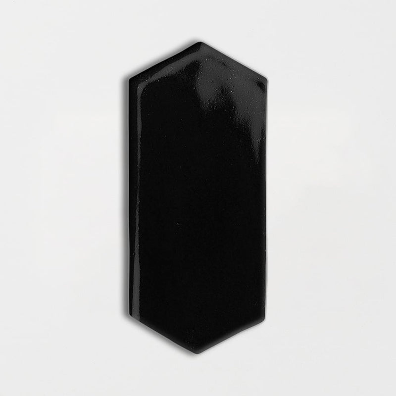 Midnight Glossy Picket Ceramic Tiles 3x6 Ceramic Glossy 3x12 Tiles — 3