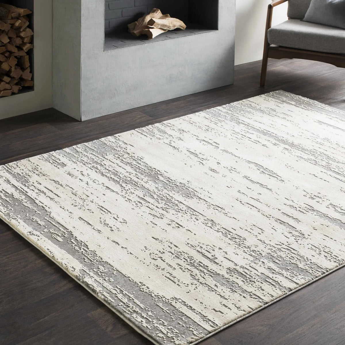 Mikana Beige Tibetan Rug, installed in a room 5