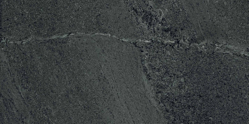 Milestone West Black Stone Look Porcelain Tiles 12x24 by landmarkceramics