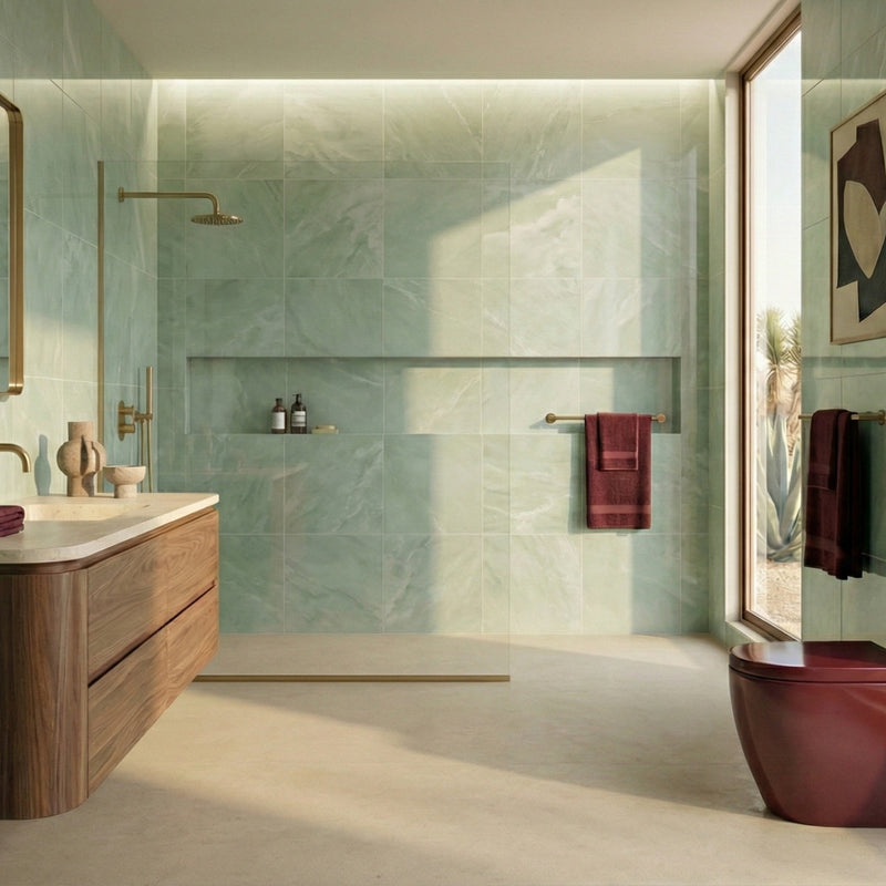 Ming Green Polished Marble Tiles 12x12 Marble Polished 12x12 Tiles — 2