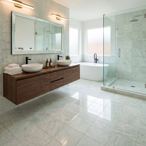 Ming Green Polished Marble Tiles 12x12, photo 2 of 4