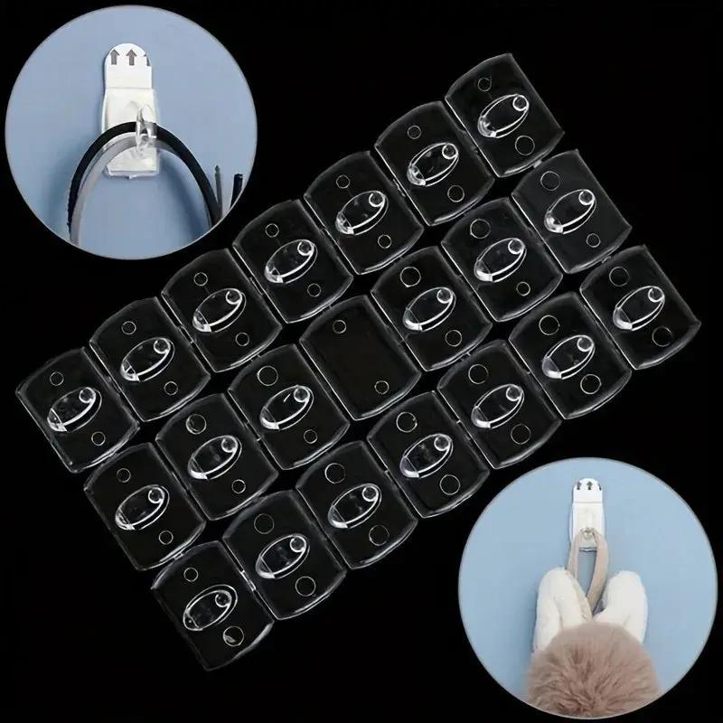 Mini Plastic Self-Adhesive Hooks - Strong & Traceless for Indoor/Outdoor Decor by House Of Avana