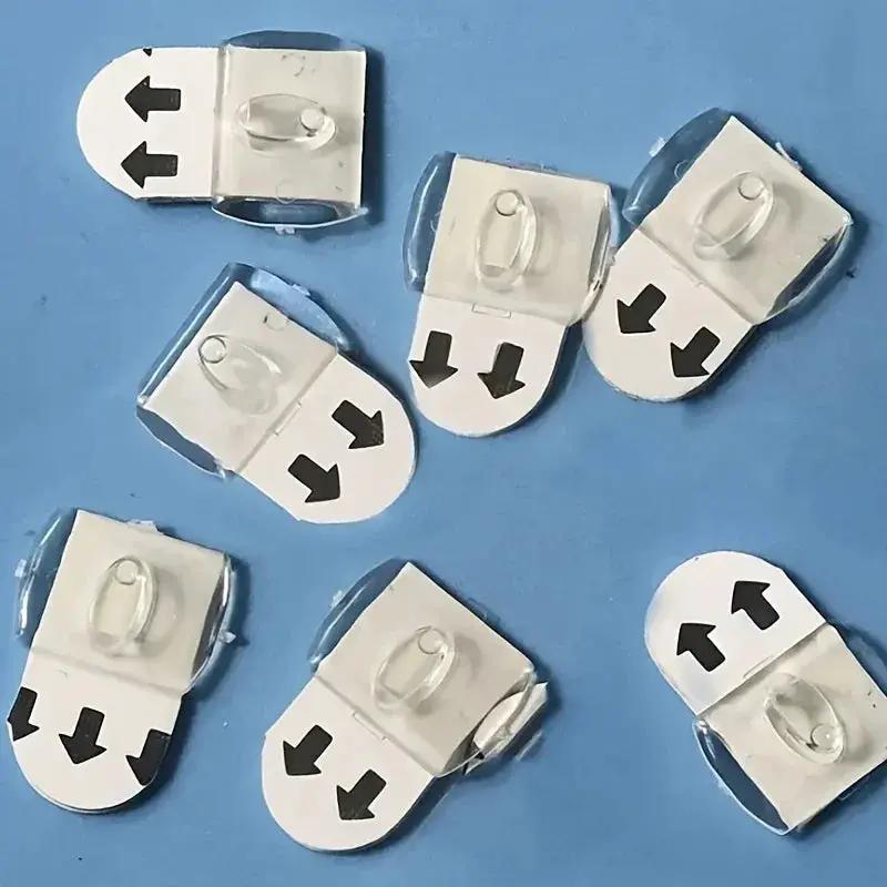 Mini Plastic Self-Adhesive Hooks - Strong & Traceless for Indoor/Outdoor Decor by House Of Avana