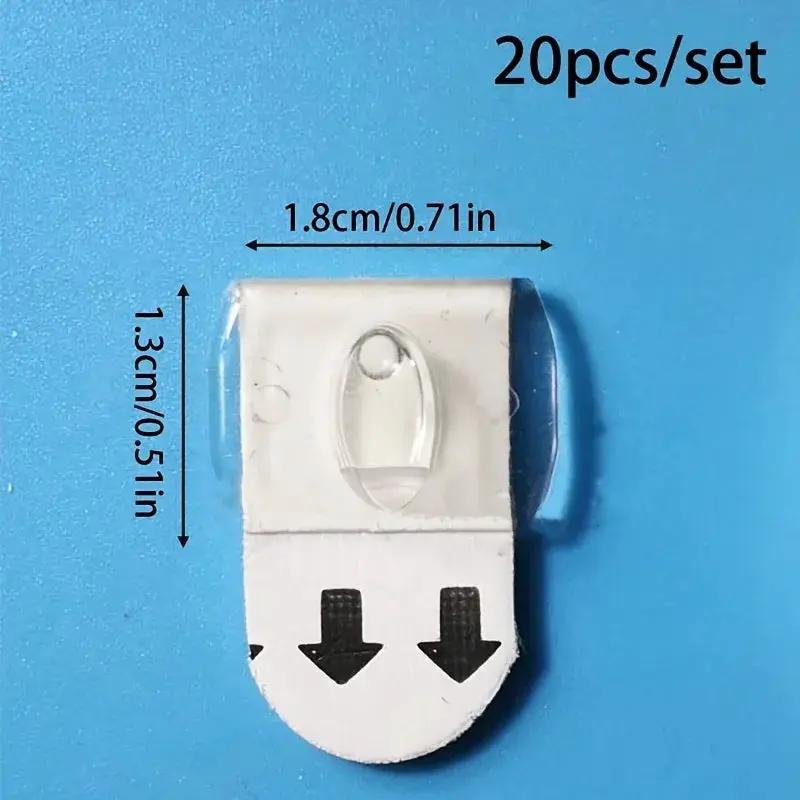 Mini Plastic Self-Adhesive Hooks - Strong & Traceless for Indoor/Outdoor Decor by House Of Avana