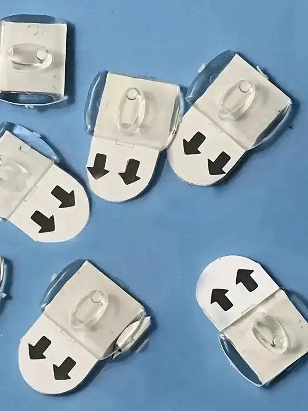 Mini Plastic Self-Adhesive Hooks - Strong & Traceless for Indoor/Outdoor Decor by House Of Avana