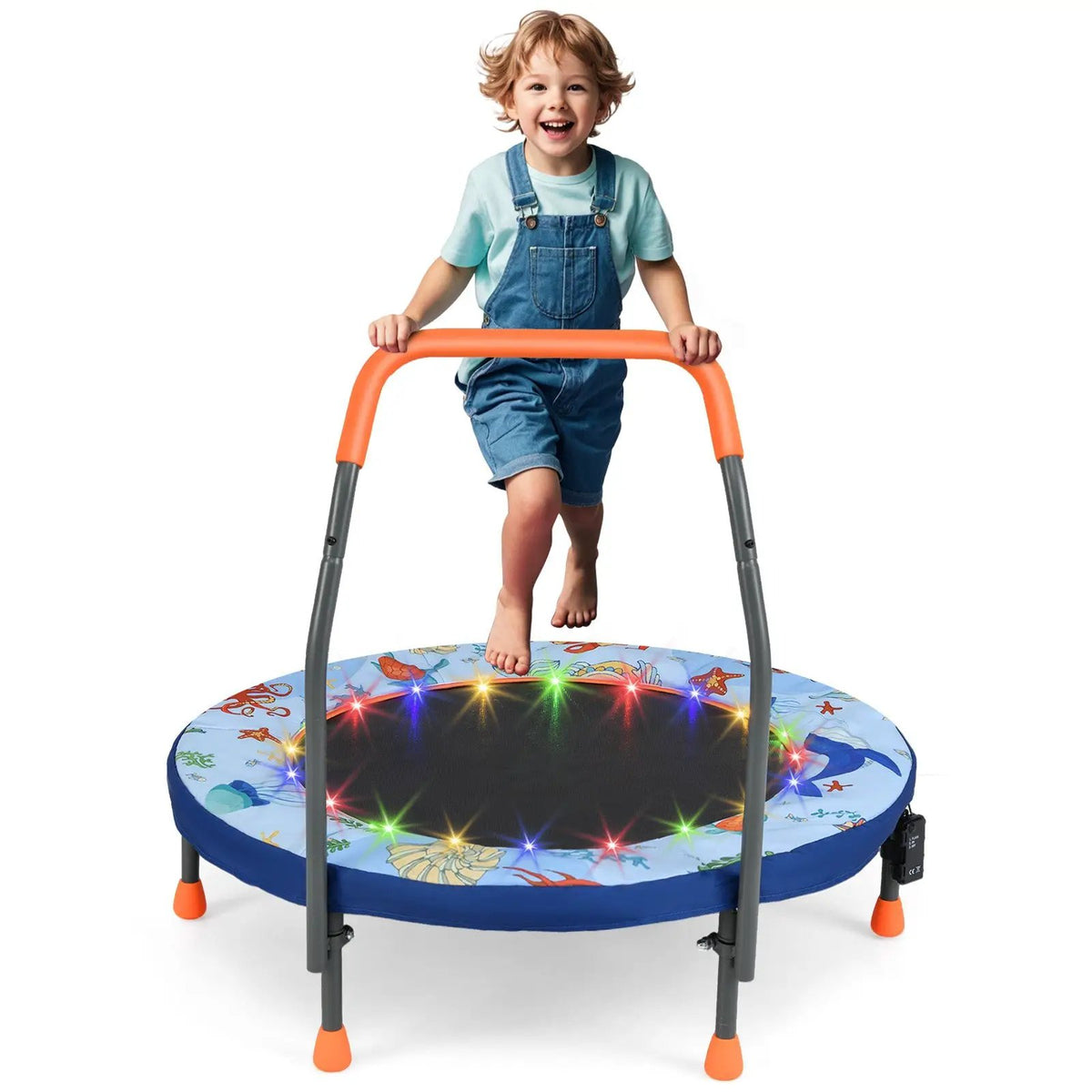 Mini Trampoline Folding Small Rebounder for Kids with Lights, photo 3 of 11