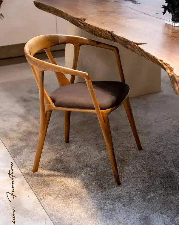 Luxury Premium Solid Walnut Chair - Italian Style