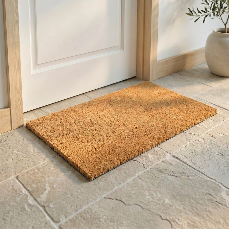Minimalist Natural Coir Doormat by Fab Habitat