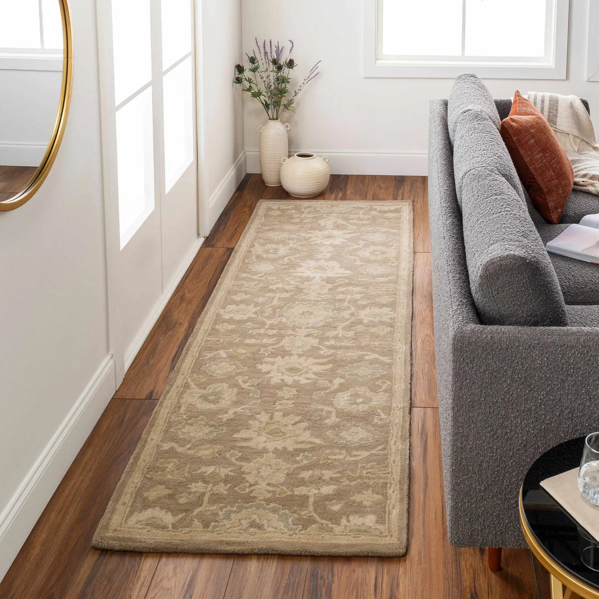Hazen Hand Tufted Beige 1149 Area Rug, installed in a room 2