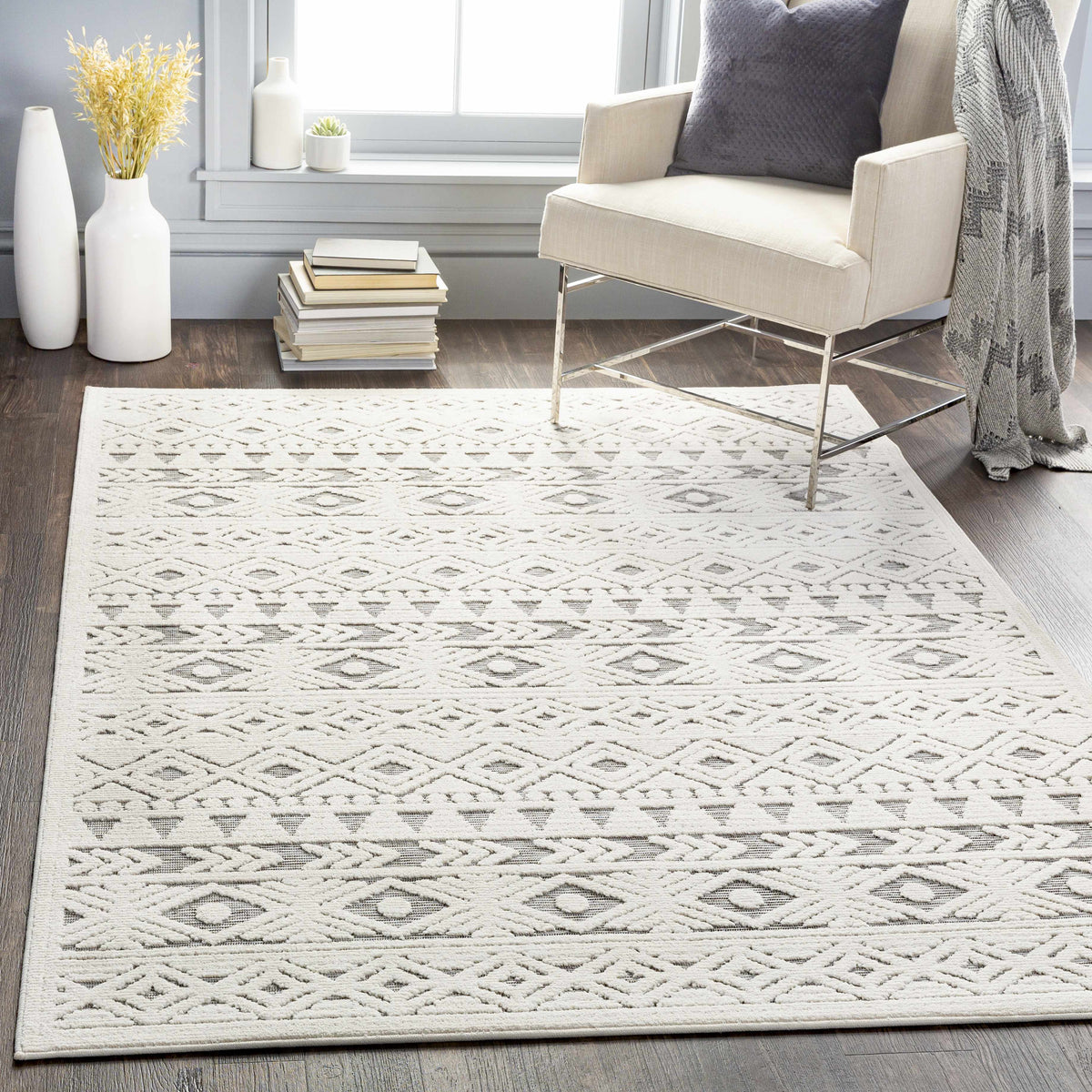 Mirani 3D Outdoor Area Rug - Clearance, installed in a room 2