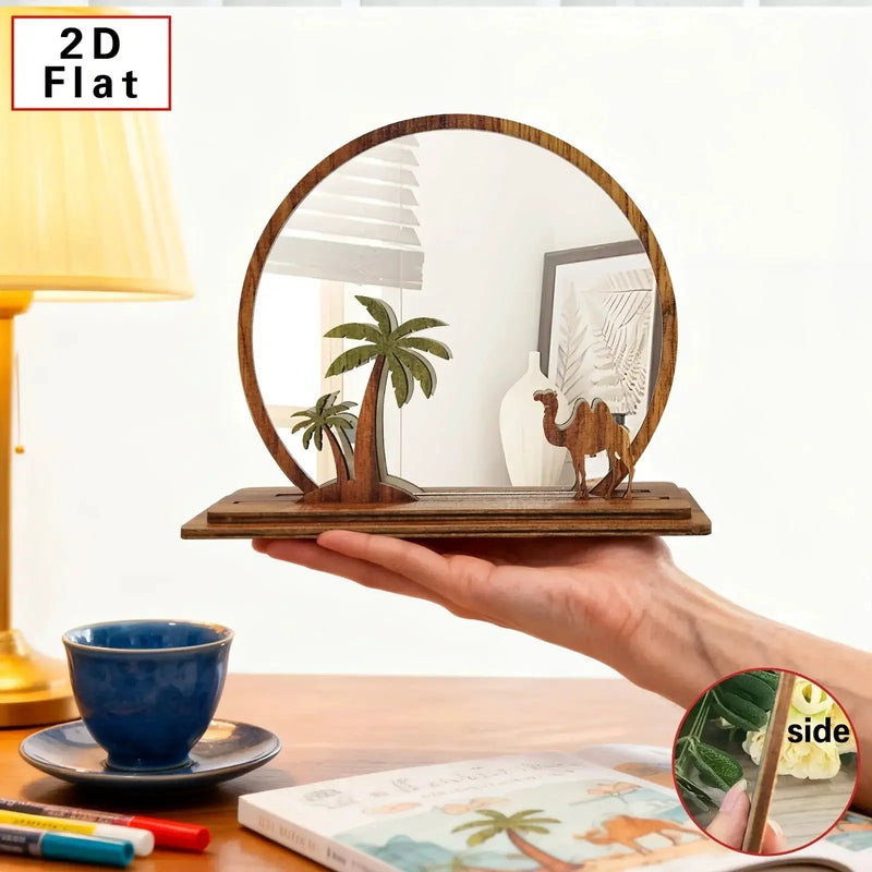 Mirror - Decorative Wooden Camel Design by House Of Avana