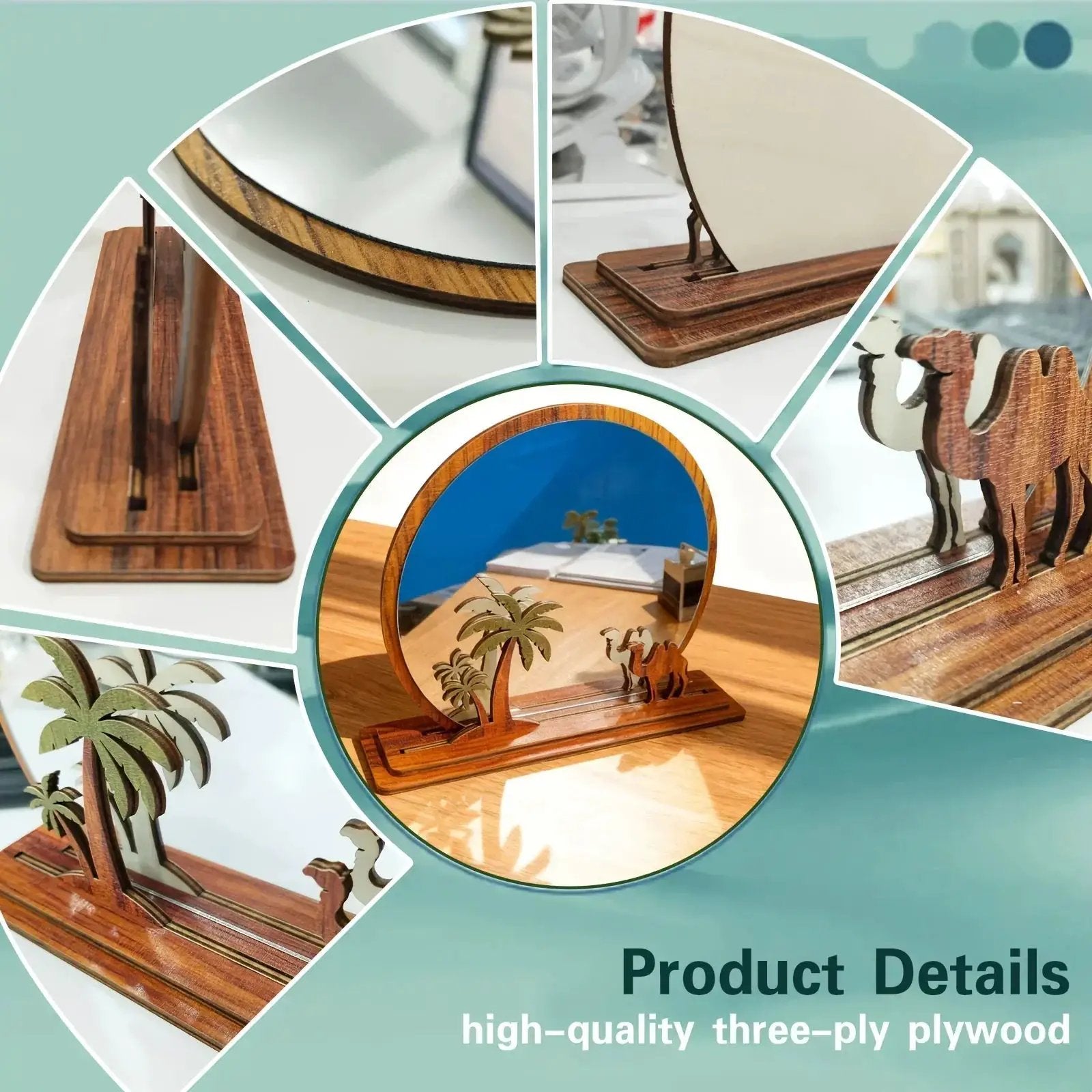 Mirror - Decorative Wooden Camel Design by House Of Avana
