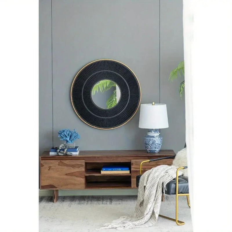 Mirror - Golden Wooden 24 Inch by House Of Avana