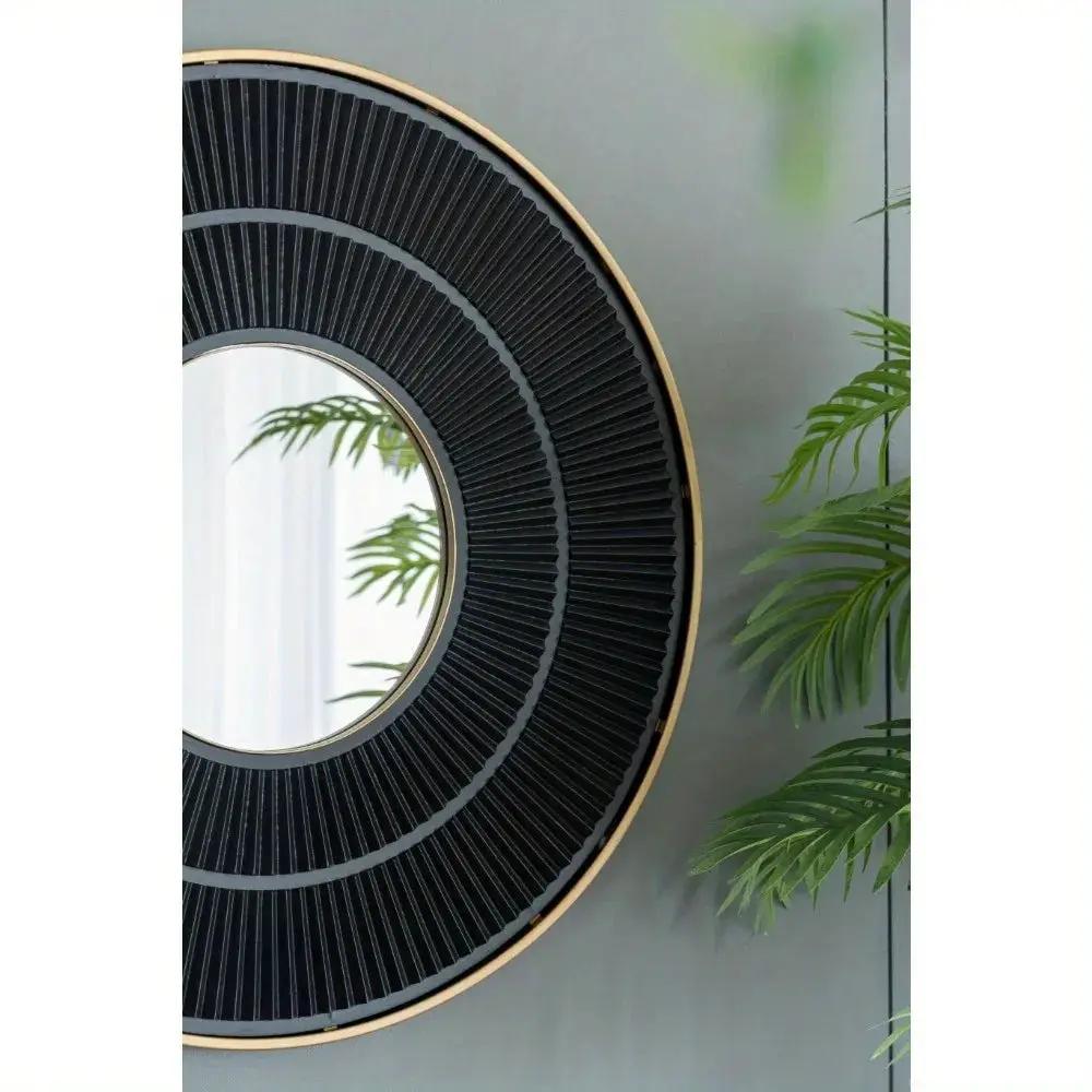Mirror - Golden Wooden 24 Inch by House Of Avana