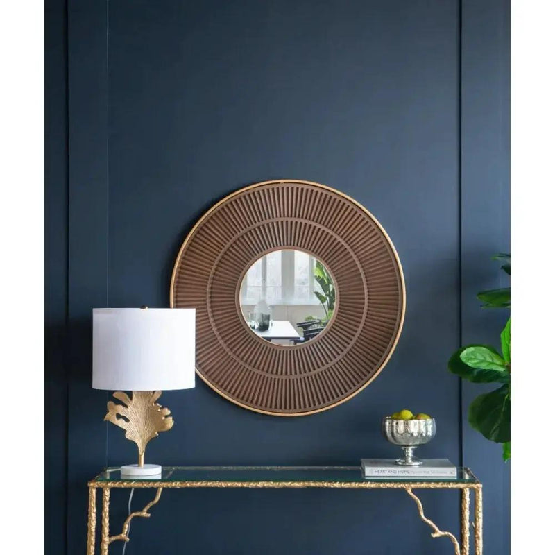 Mirror - Round Wooden by House Of Avana