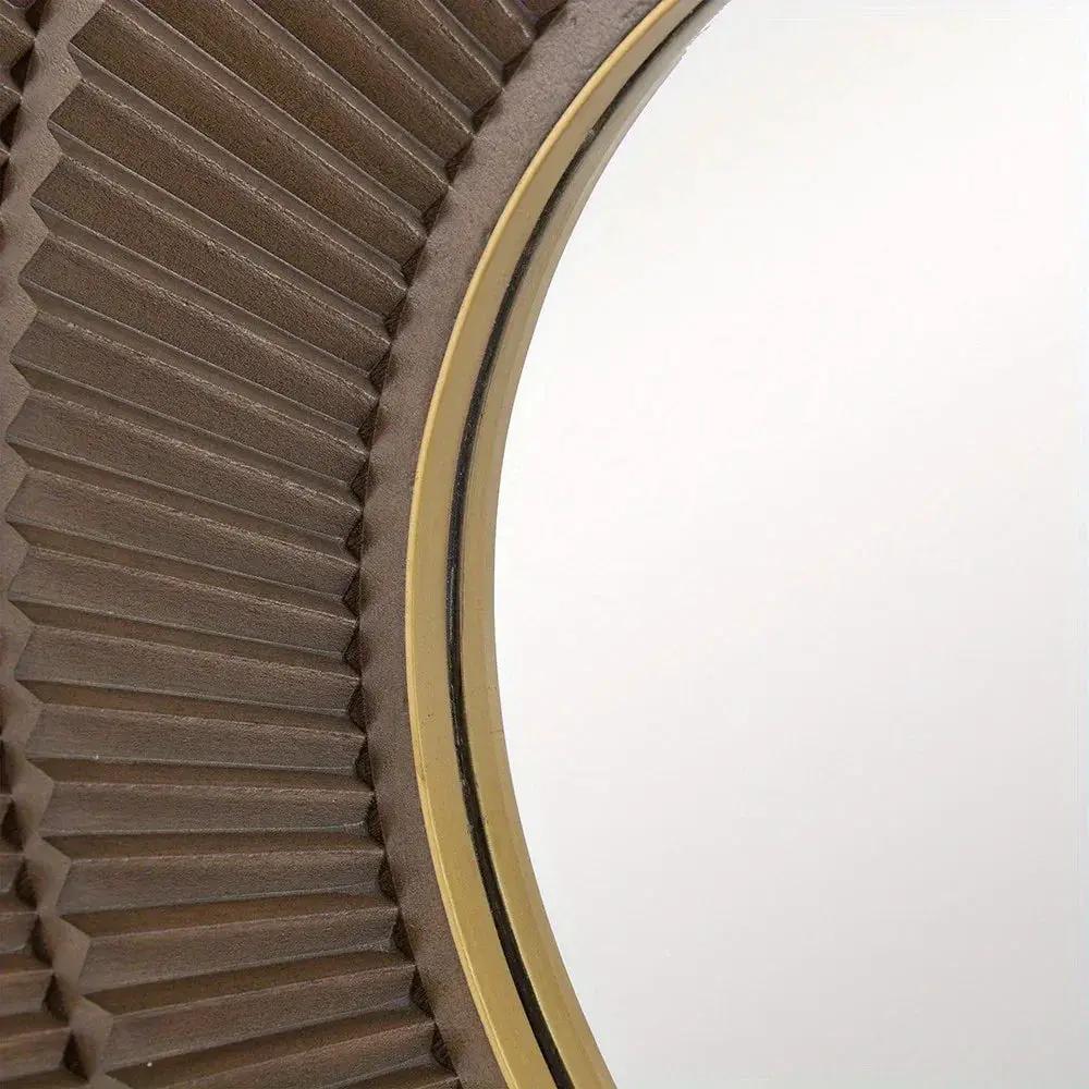 Mirror - Round Wooden by House Of Avana
