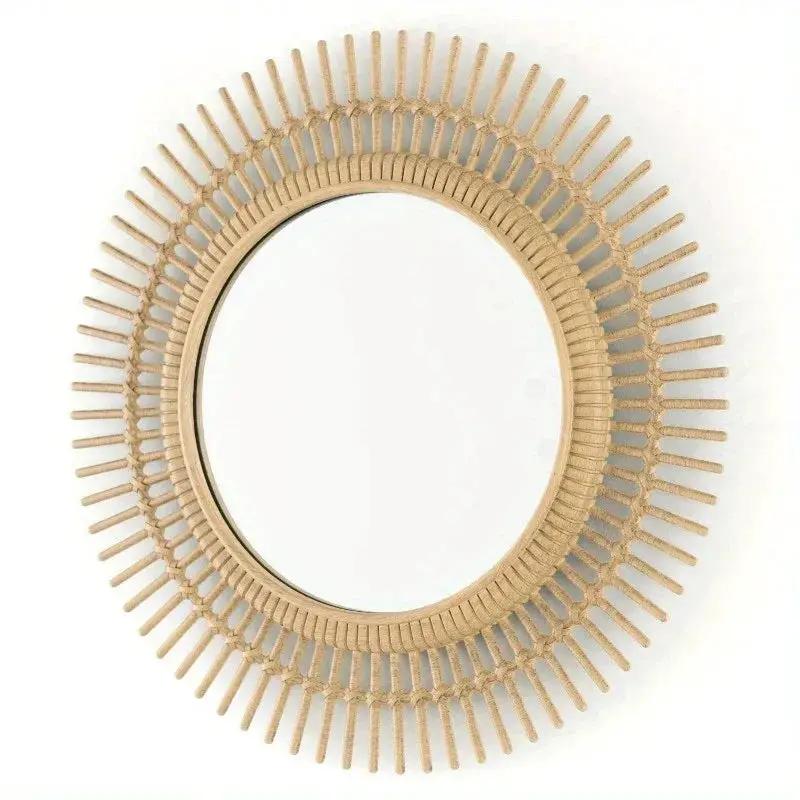 Mirror Set - Traditional Wicker Round 3 Piece by House Of Avana