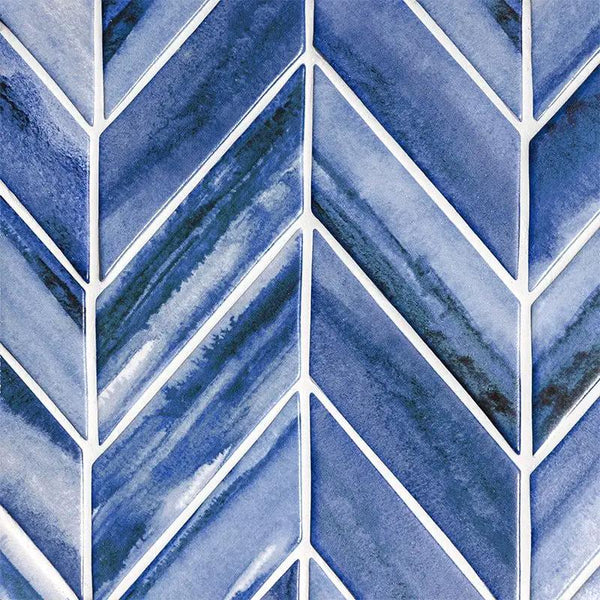 Mist Matte Chevron Ceramic Tiles 2x6