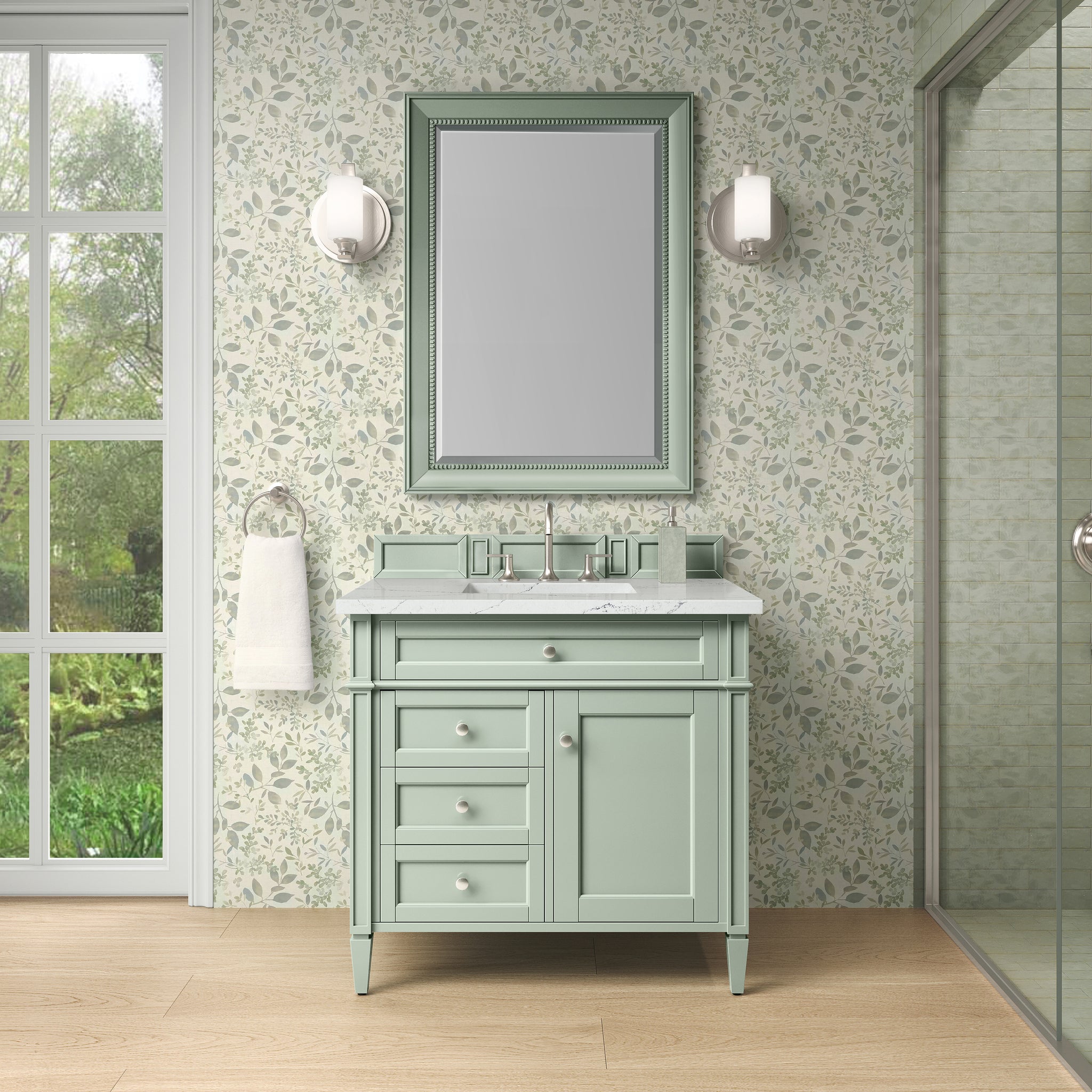 James Martin Brittany 36" Single Bathroom Vanity, Sage Green, view 37