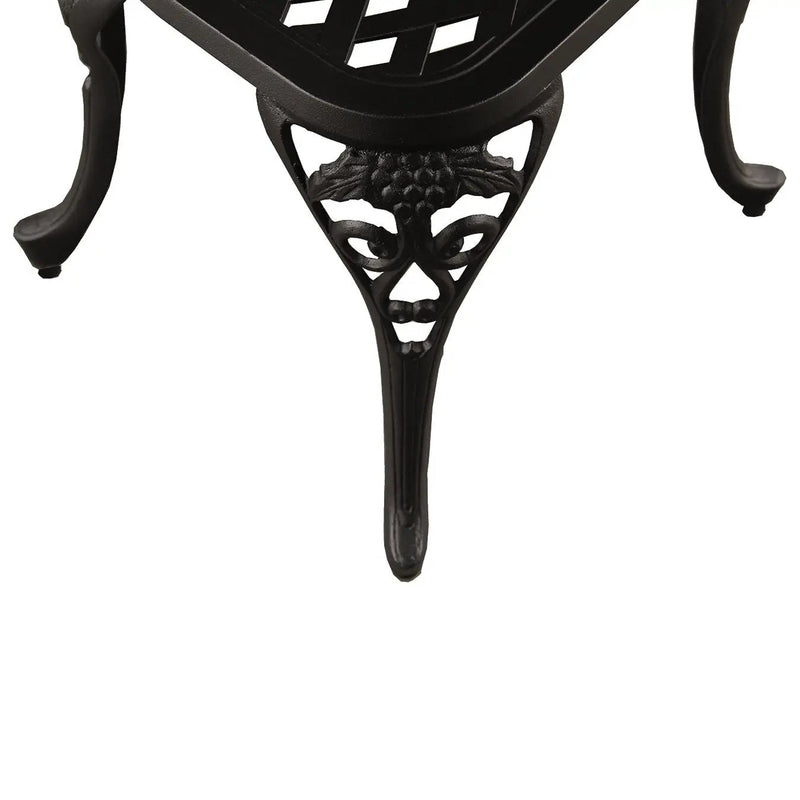 Black Grape Vineyard Outdoor Patio Garden Aluminum 3 Piece Bistro Set by Sharicks