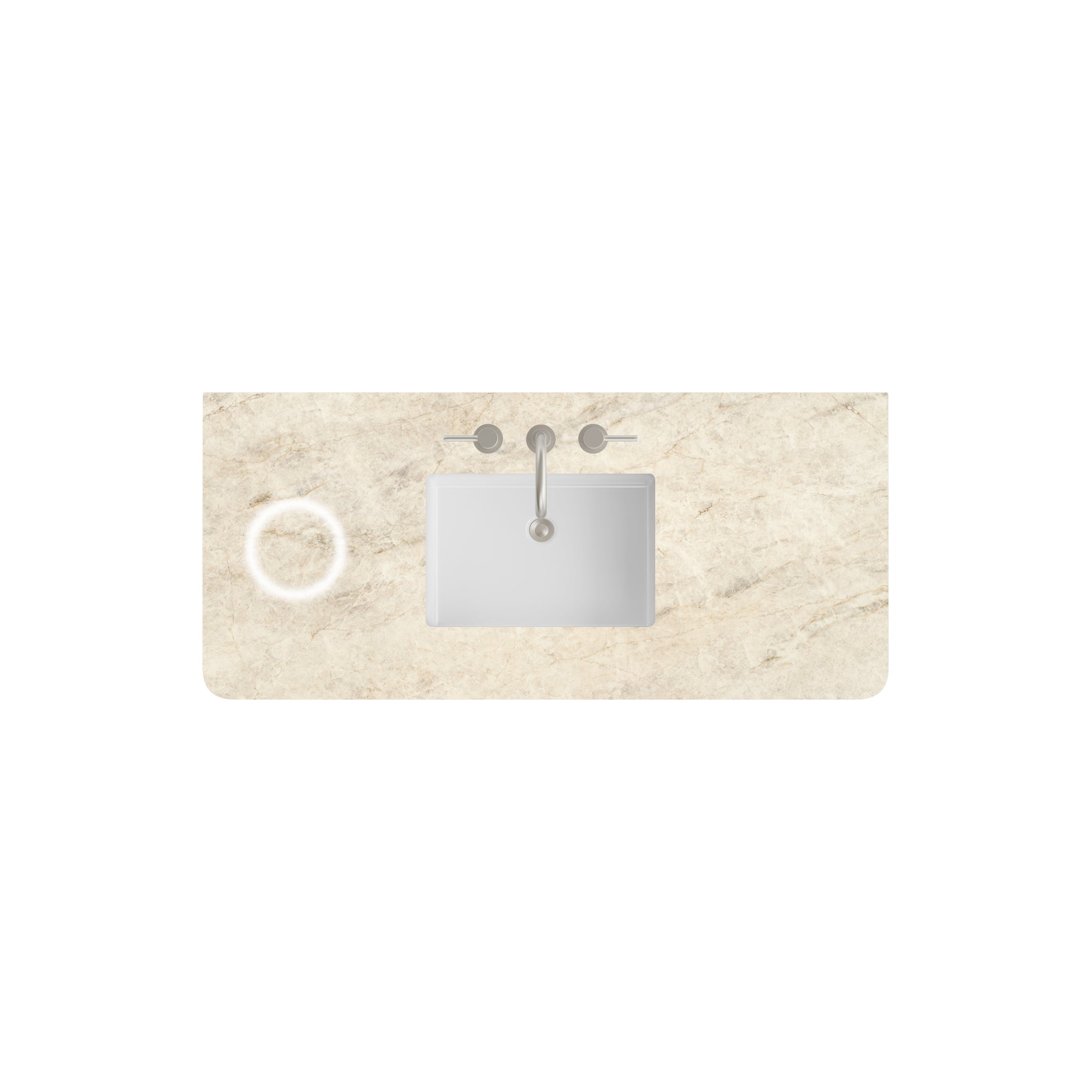 James Martin 48" Single Vanity Top with Tajnar (Radius Cut, Widespread, FreePower) countertop