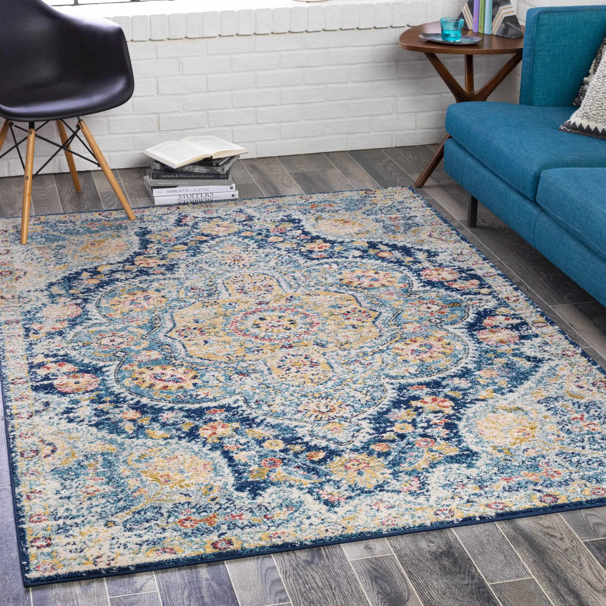 Mallacoota Area Rug, installed in a room