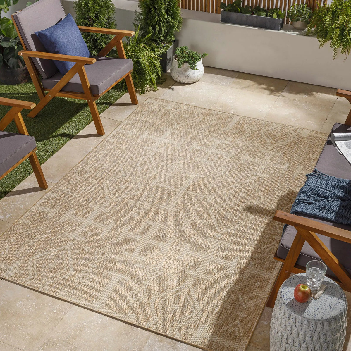 Malapatan Indoor & Outdoor Rug - Clearance, installed in a room