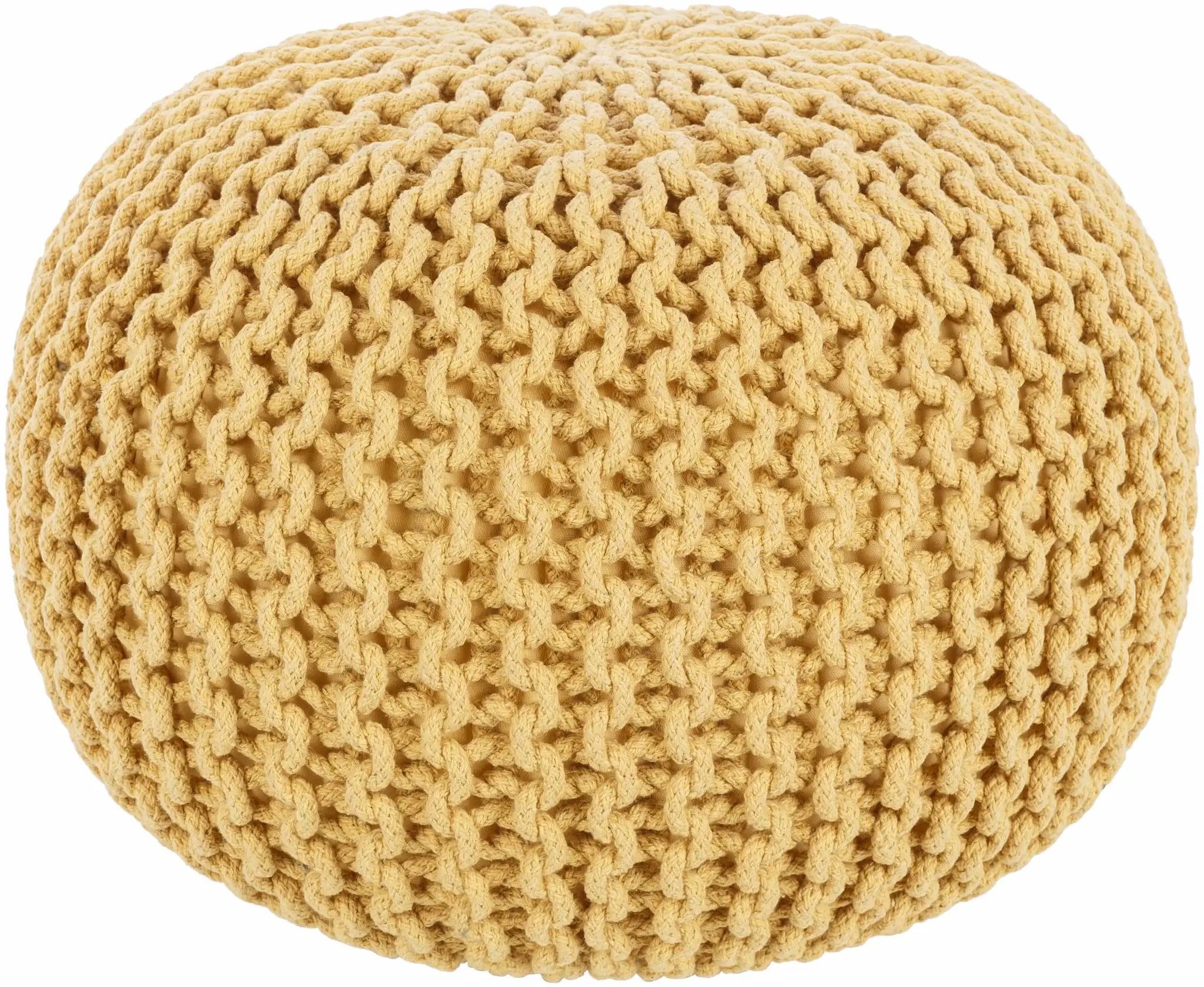 Yablanitsa Orange Knitted Pouf by Boutique Rugs