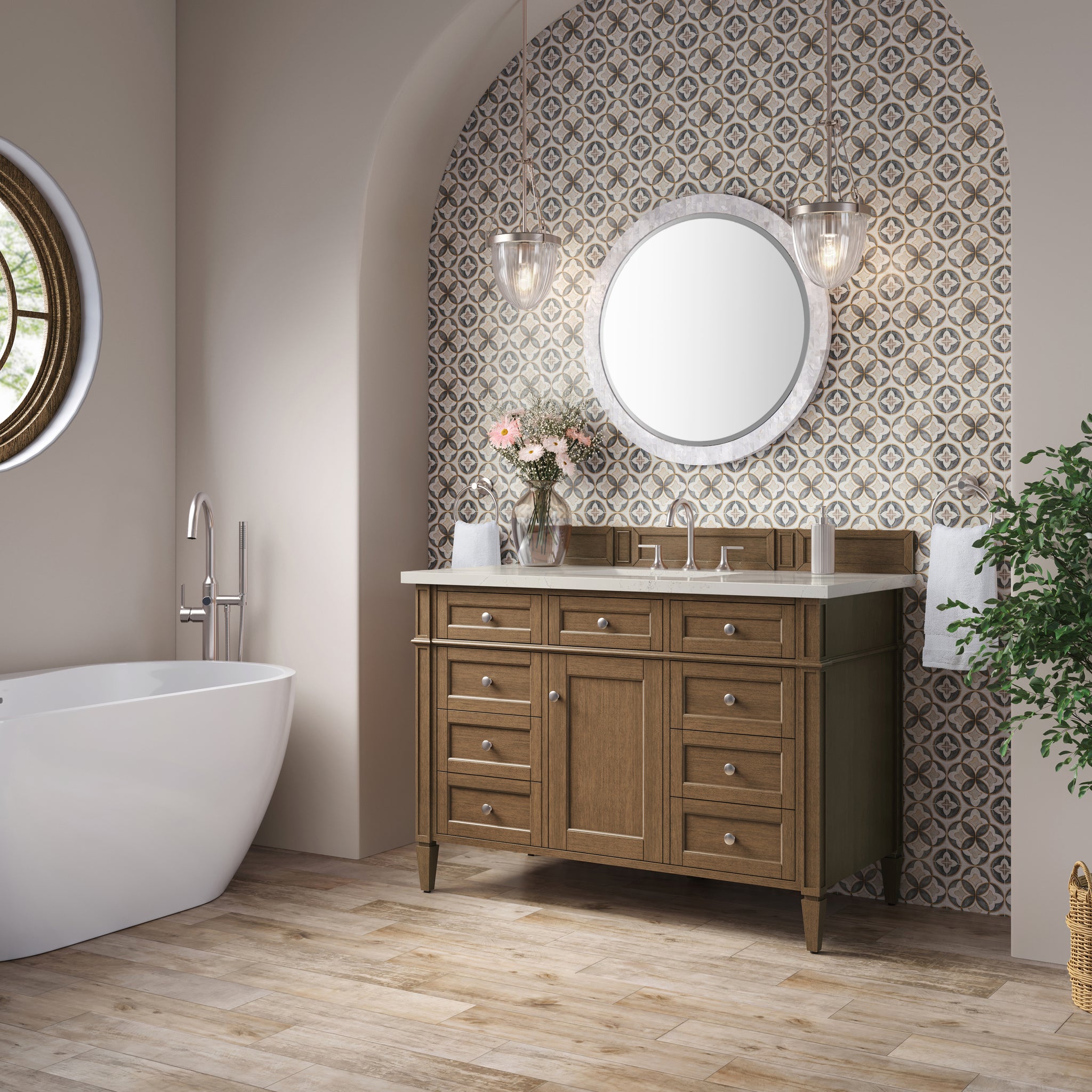James Martin Brittany 48" Single Bathroom Vanity, Saddle Brown, view 34