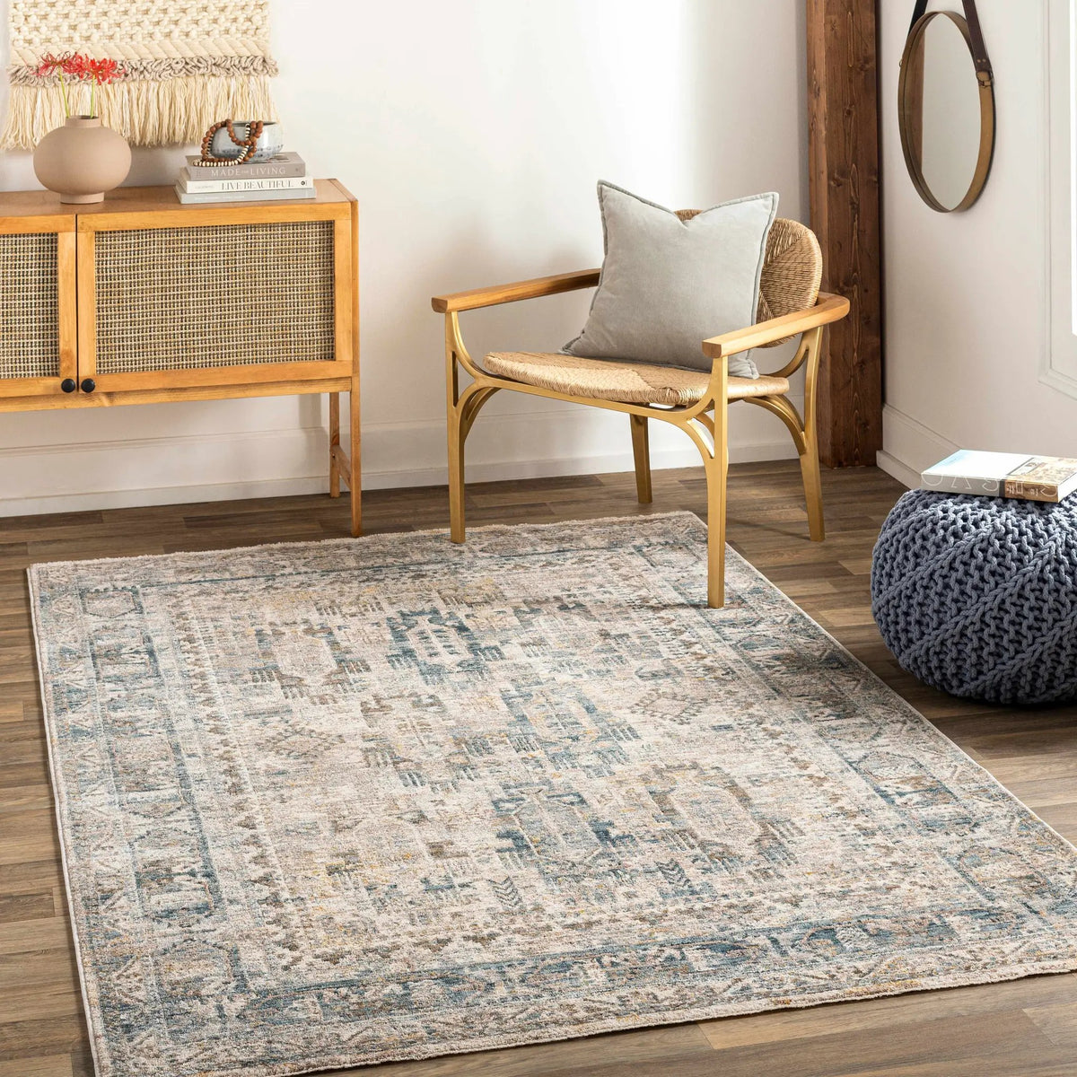 Mundesley Area Rug, installed in a room