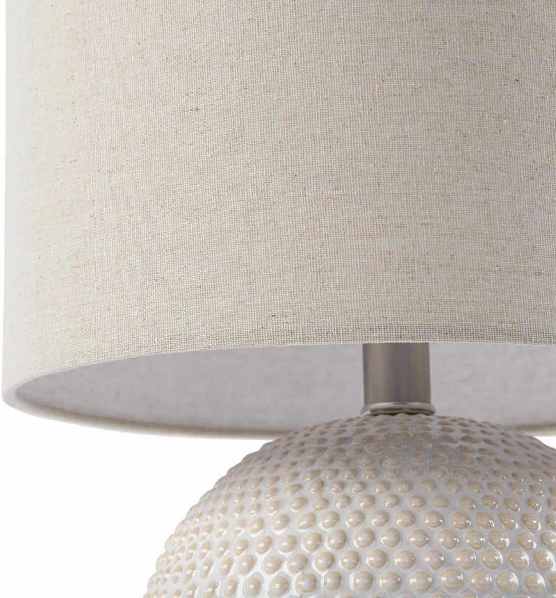 Manaloal Beige Textured Table Lamp by Boutique Rugs