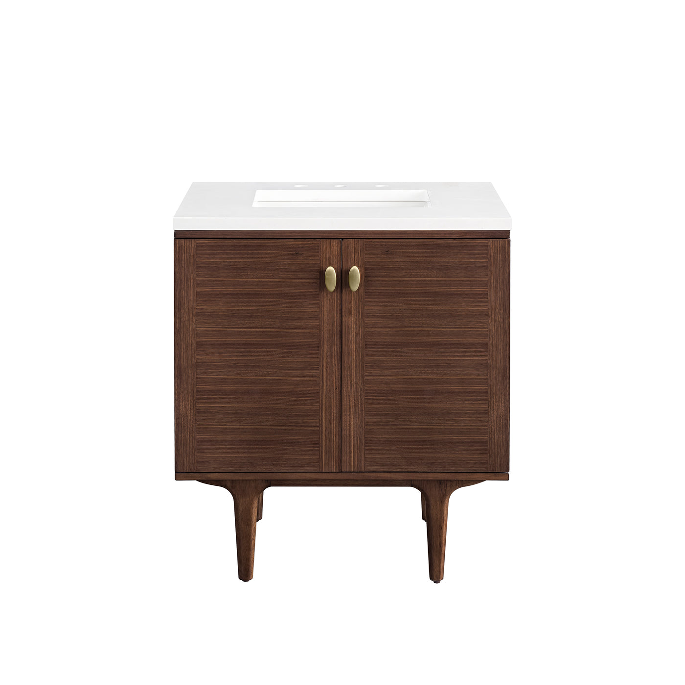 James Martin Amberly 30" Dual Mount Single Bathroom Vanity, Mid-Century Walnut, view 35