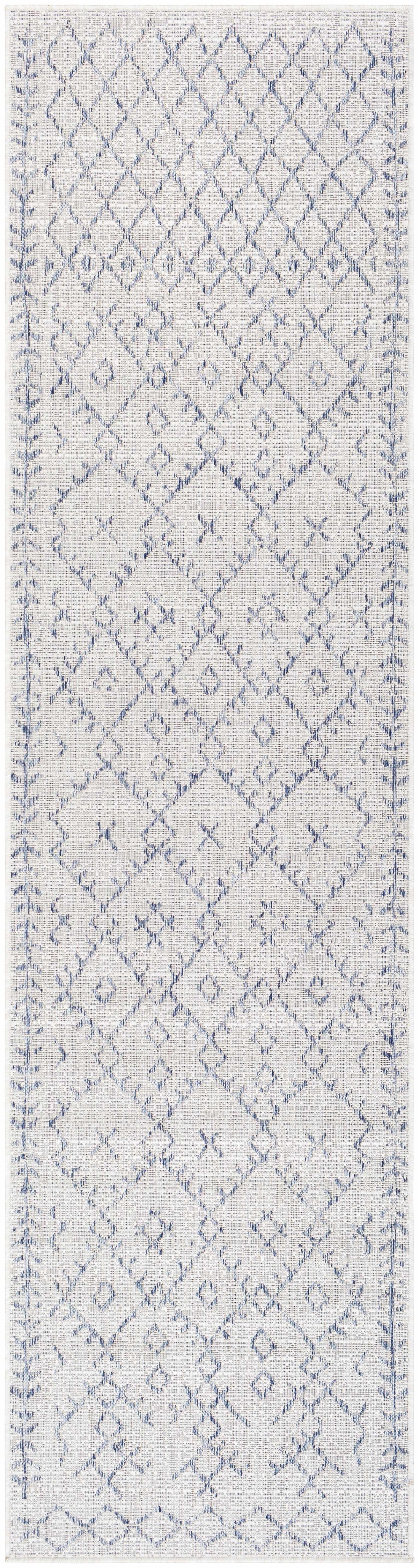 Maunawili Blue Detailed Gray Outdoor Rug - Clearance, photo 8 of 12