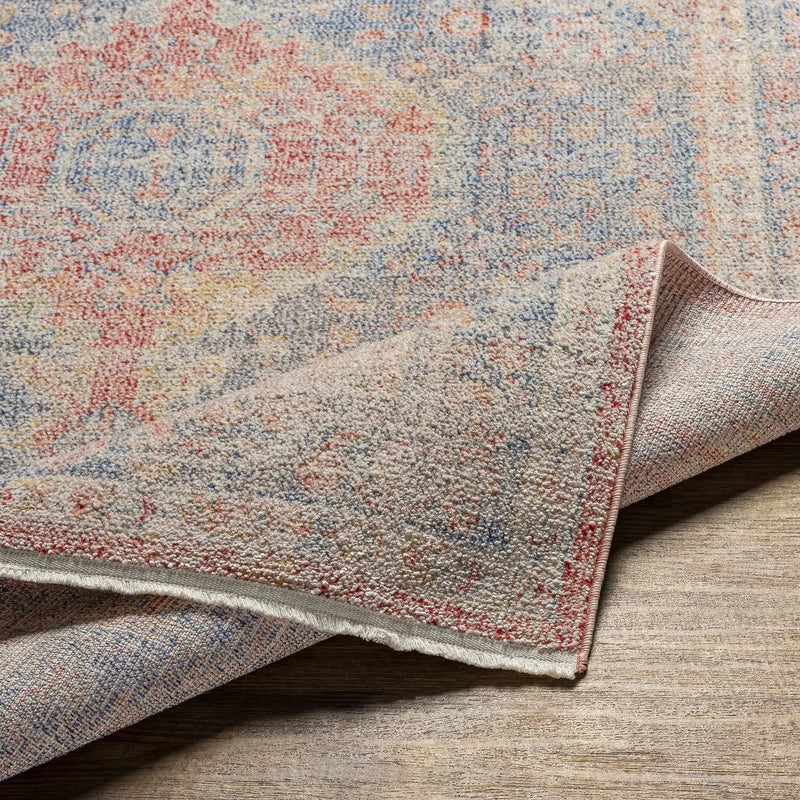 Akio Red & Blue Area Rug - Clearance by Boutique Rugs