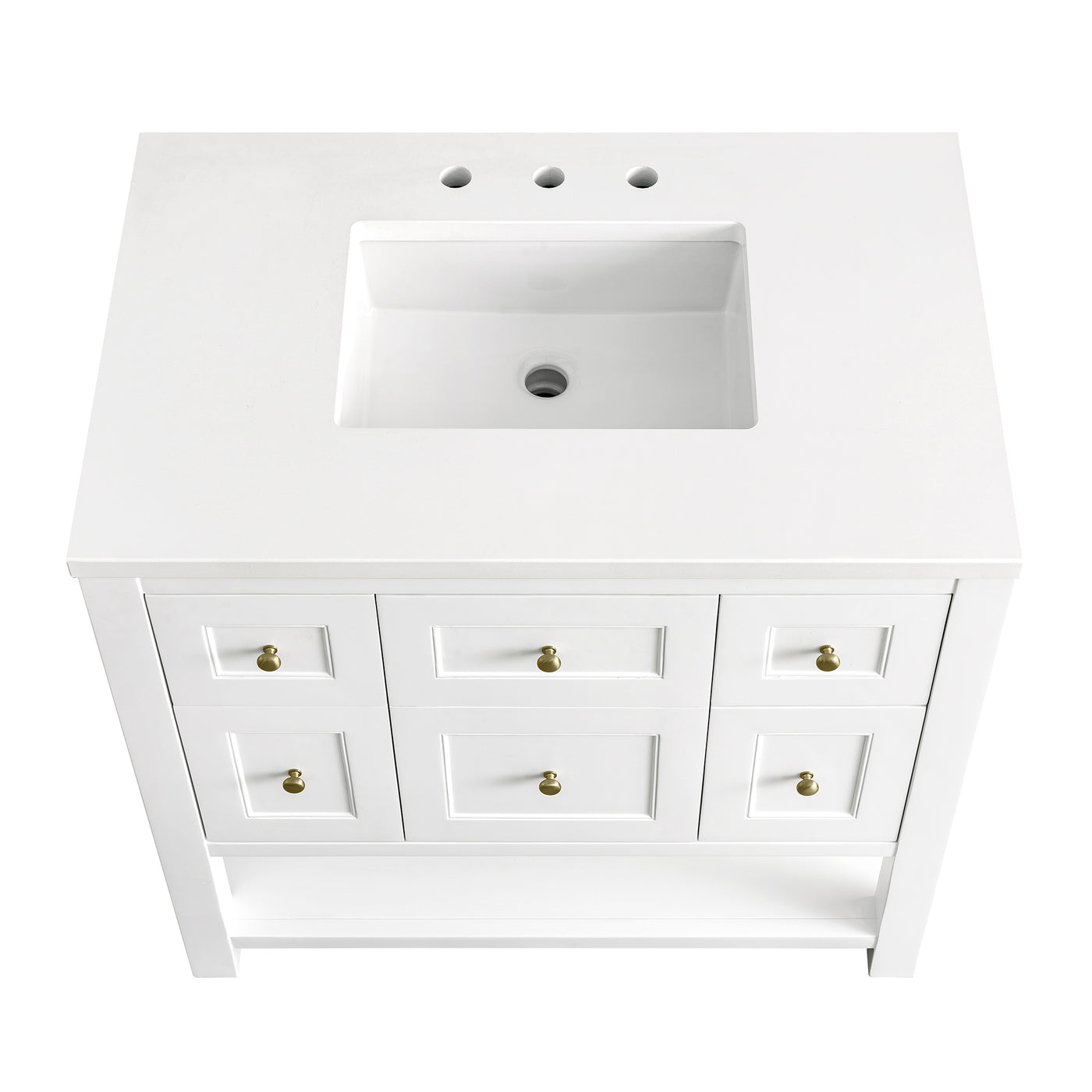 James Martin Breckenridge 36" Single Bathroom Vanity, Bright White, view 35
