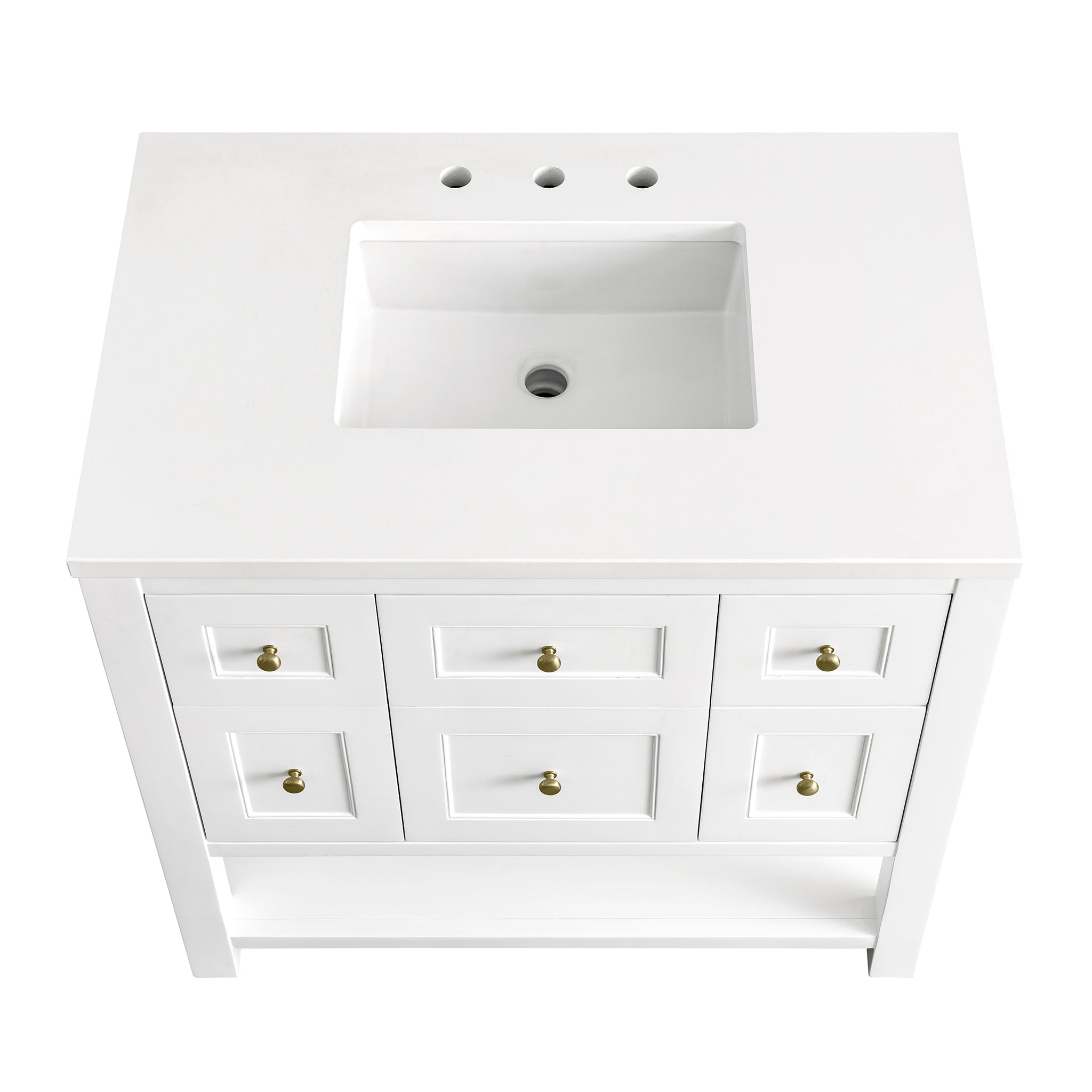 James Martin Breckenridge 36" Single Bathroom Vanity, Bright White, view 35