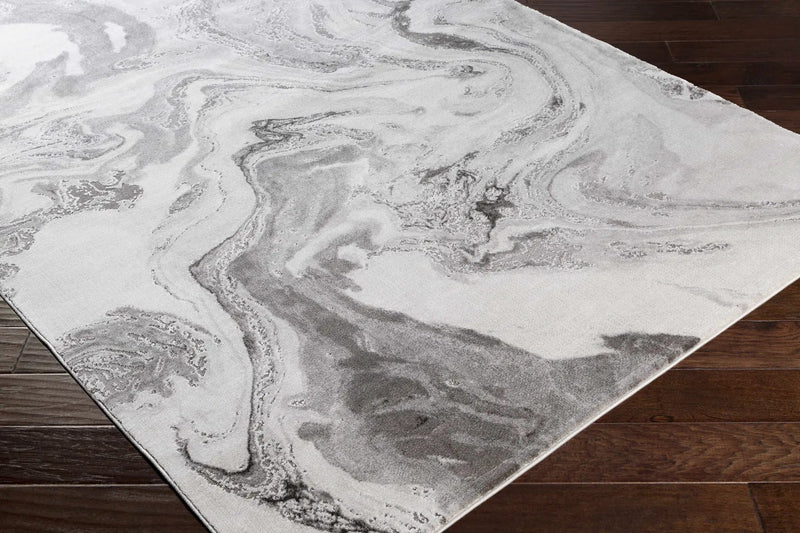 Moana Charcoal Marble Rug by Boutique Rugs
