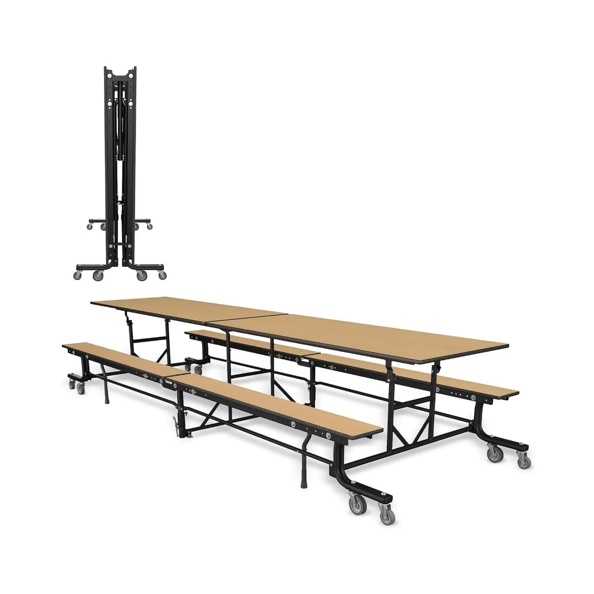 Mobile School Cafeteria Table With Benches And Lift Assist System (SAK39215) by SAKSBY WHOLESALE