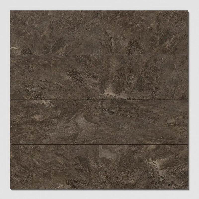 Mocha Polished Marble Tiles 12x24 closeup 1