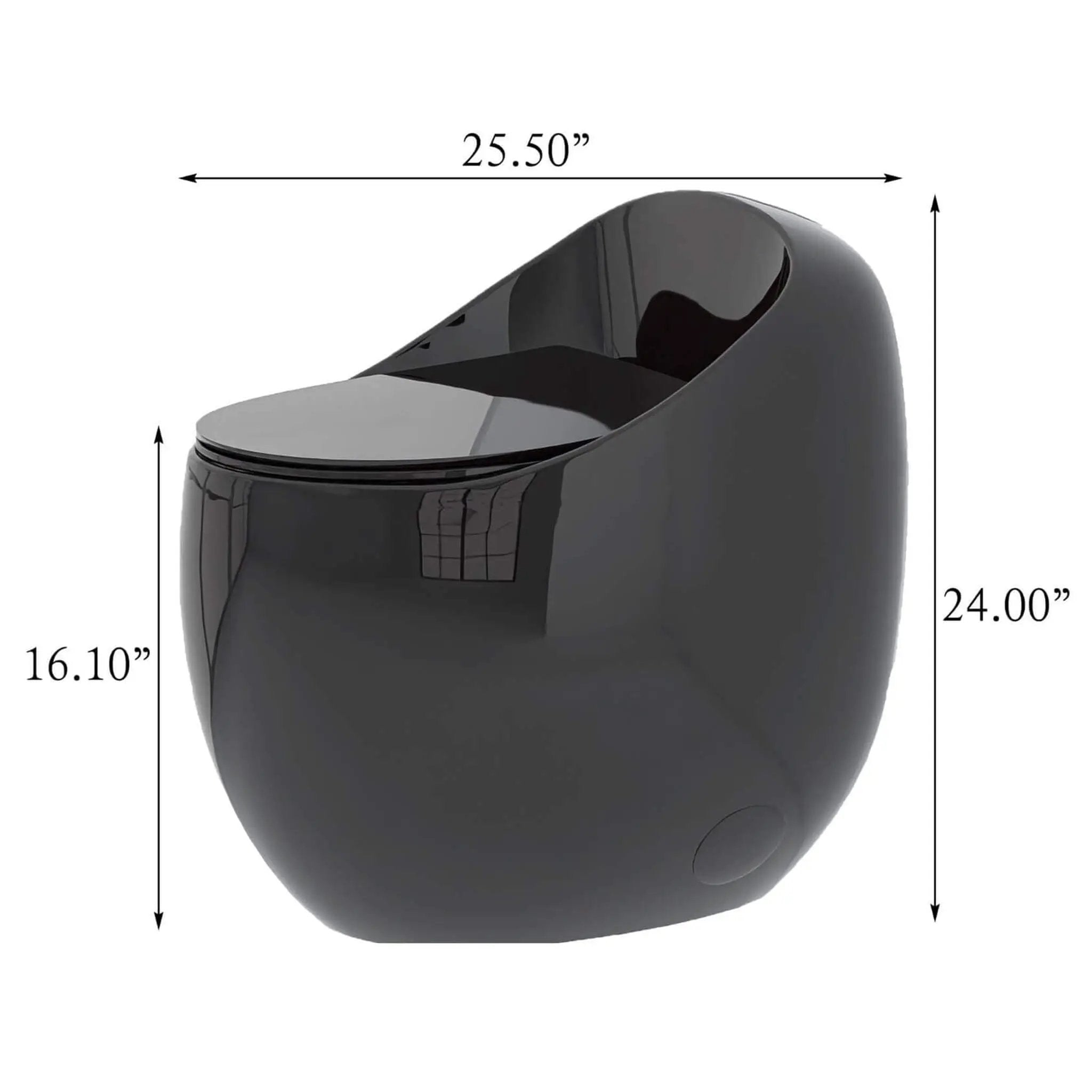 Nuvia Modern 1.28 GPF Single Flush 1-Piece Ceramic Egg-Shaped Toilet (SAK93341) by SAKSBY WHOLESALE