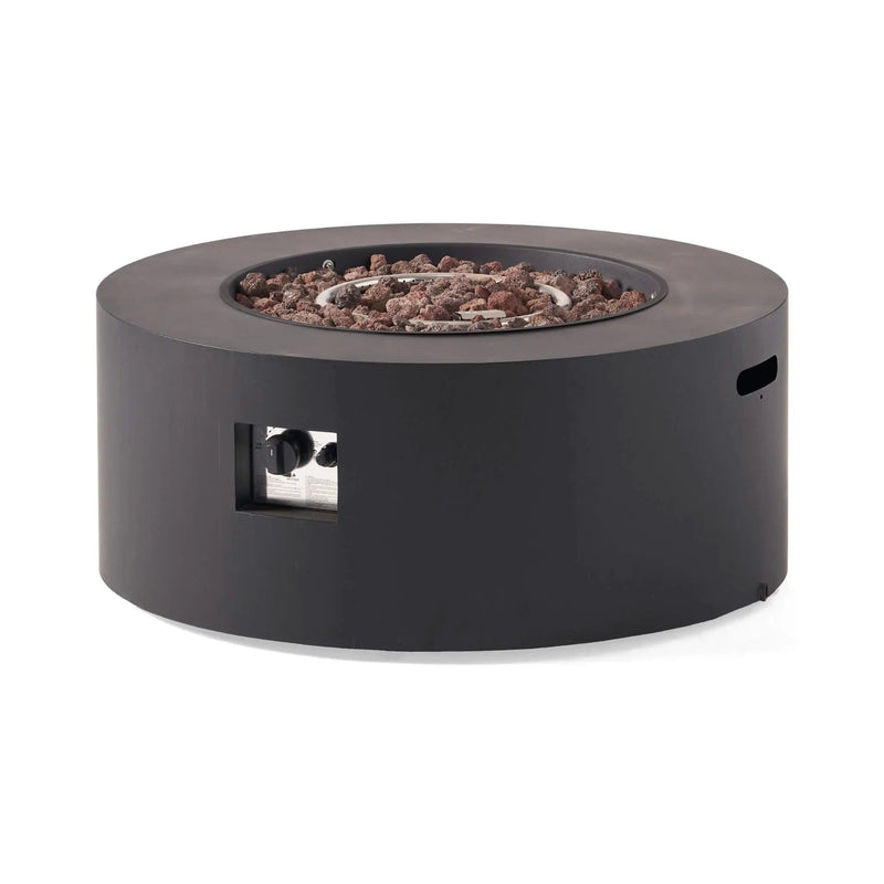 Alora Modern 32-Inch 40K BTU Round Iron Propane Fire Pit (SAK29102) by SAKSBY WHOLESALE